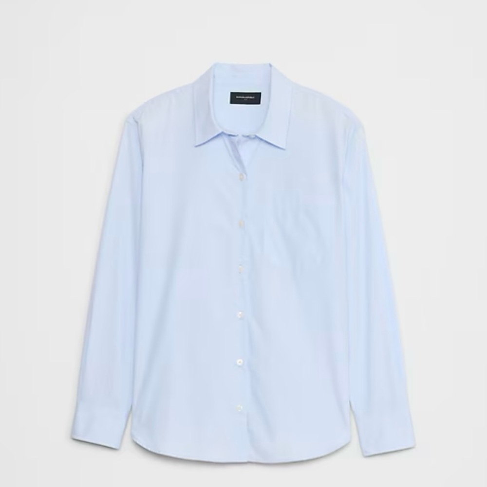 Banana Republic Blue Cotton Dress Shirt
